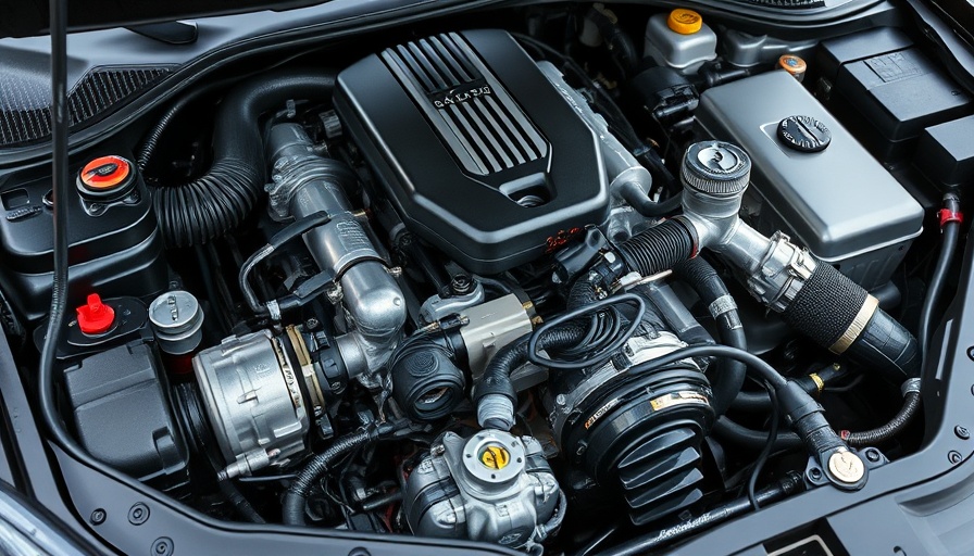 Detailed engine of 2026 Chevrolet Trax showcasing components in natural light.