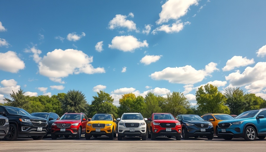 Line-up of used cars highlighting rising vehicle values.