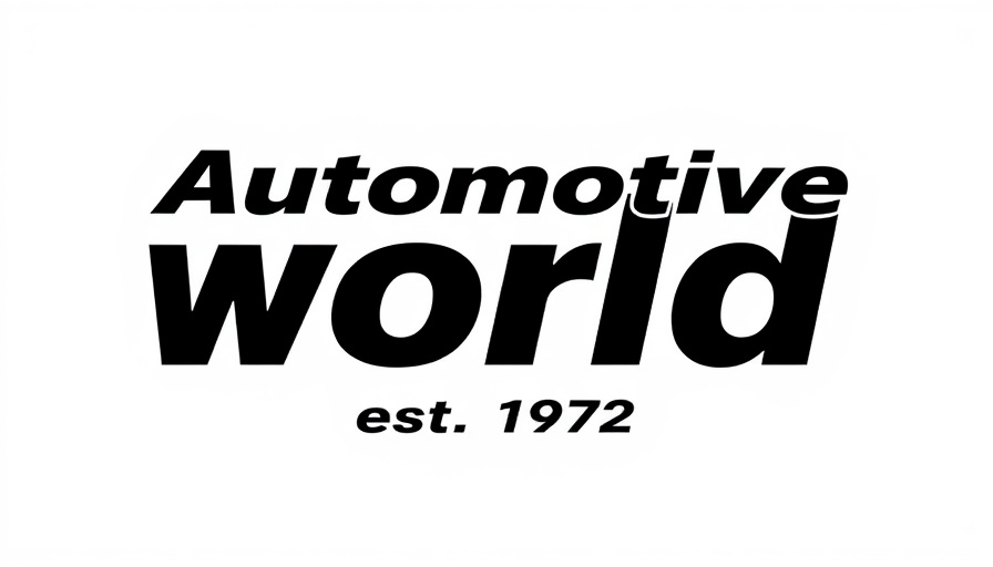 Automotive World est. 1992 logo in bold black letters