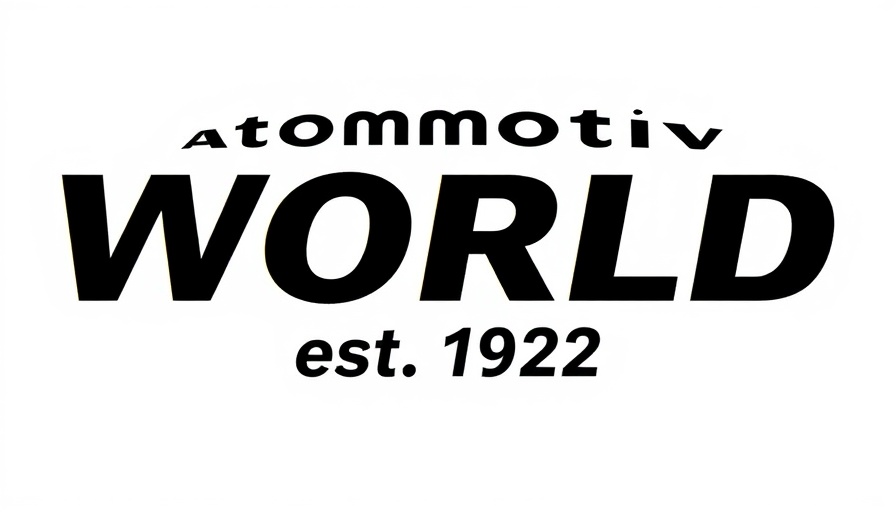 Automotive World logo, established 1992, bold text
