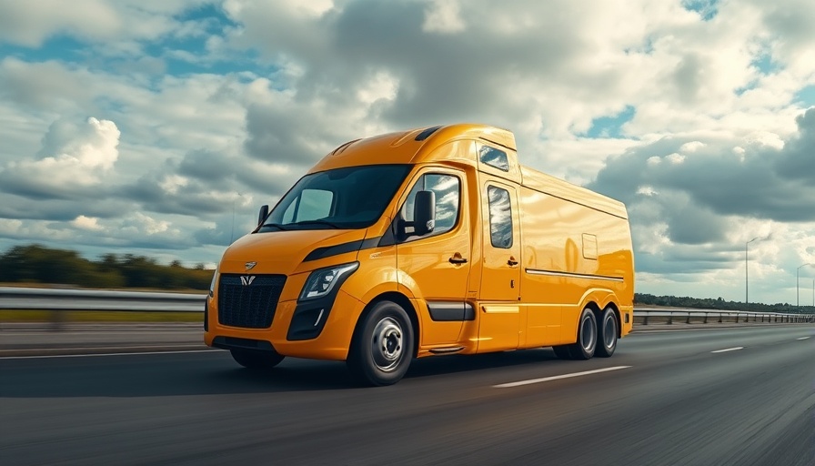 Autonomous truck from robotruck project on highway.
