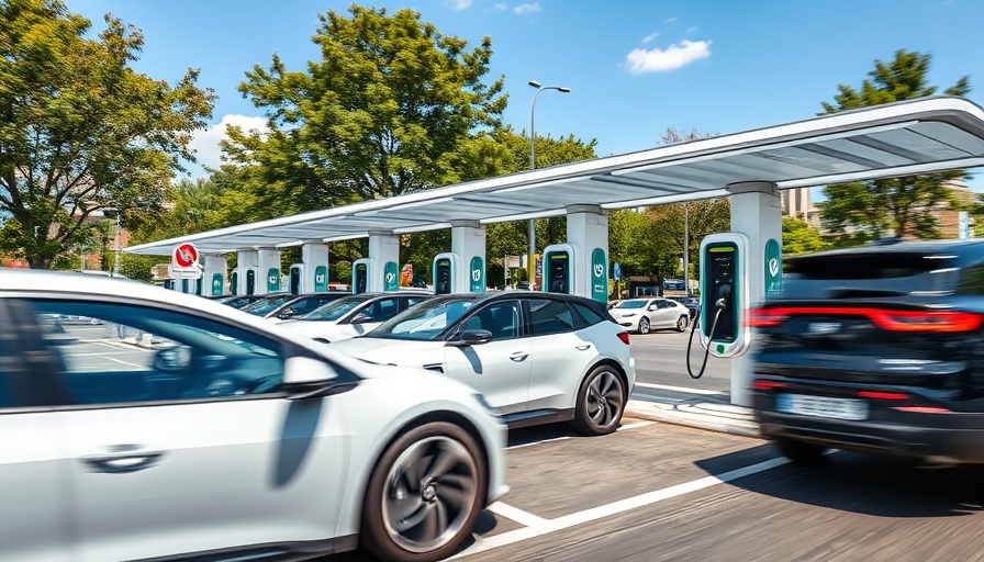 EV Charging Initiative UK station with electric vehicles