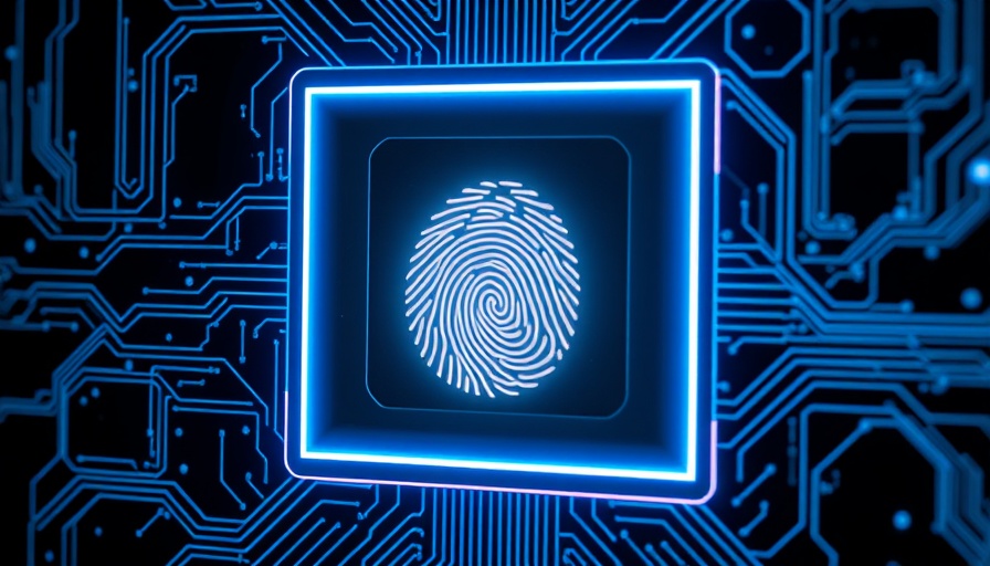 Futuristic digital fingerprint representing AI tools for corporate governance.