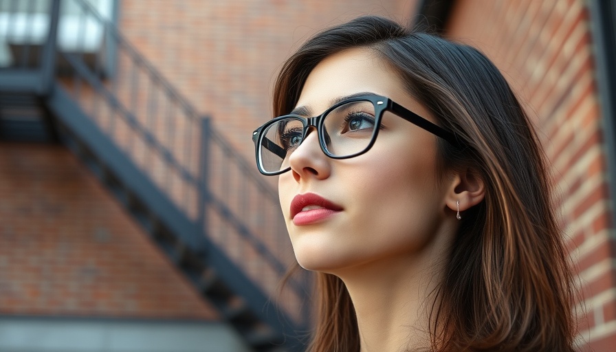 Woman showcasing Meta Ray-Bans features in urban setting.