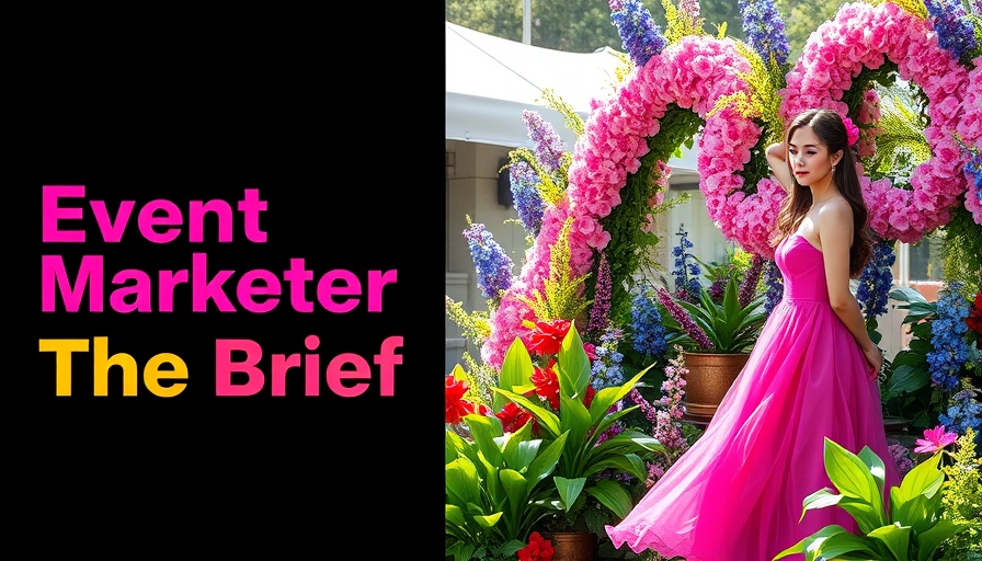 Vibrant floral marketing display promoting experiential marketing trends in automotive.