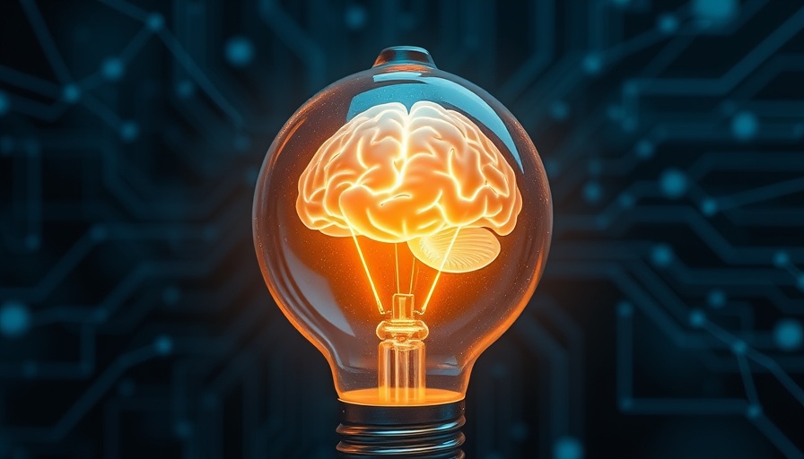 AI brain in light bulb showcases LOINC data standardization concept.