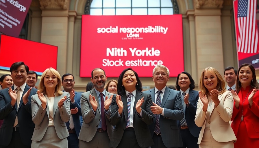 Kia's corporate social responsibility group at NYSE event.