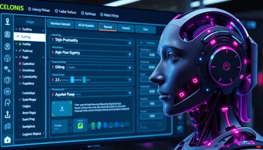 Celonis AI integration features in software interface displaying data flow.