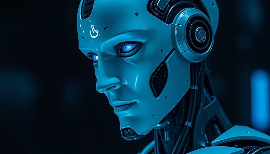 Futuristic humanoid robot showcasing INDATA generative AI integration.