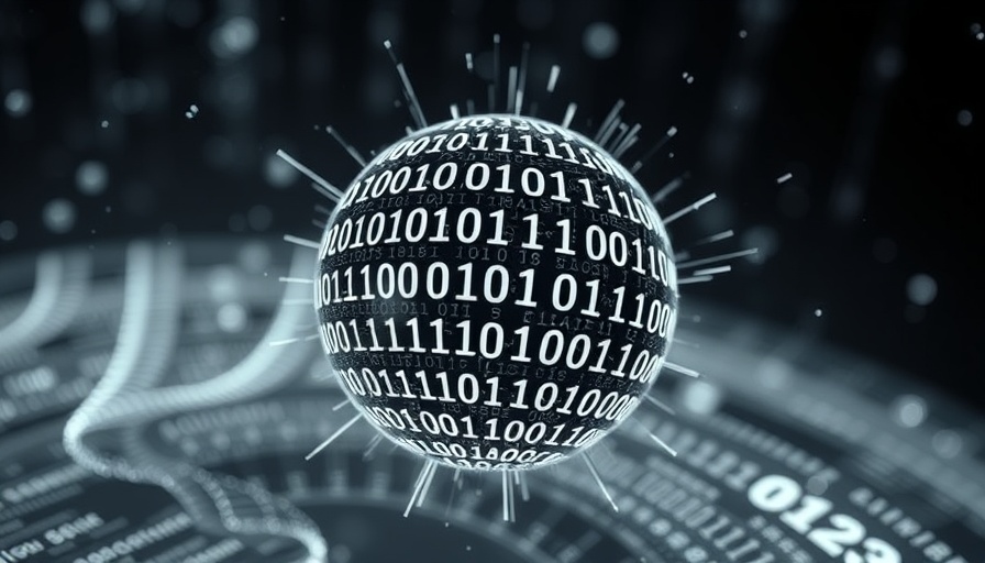 Binary code sphere illustrating Pega Predictable AI Agents.