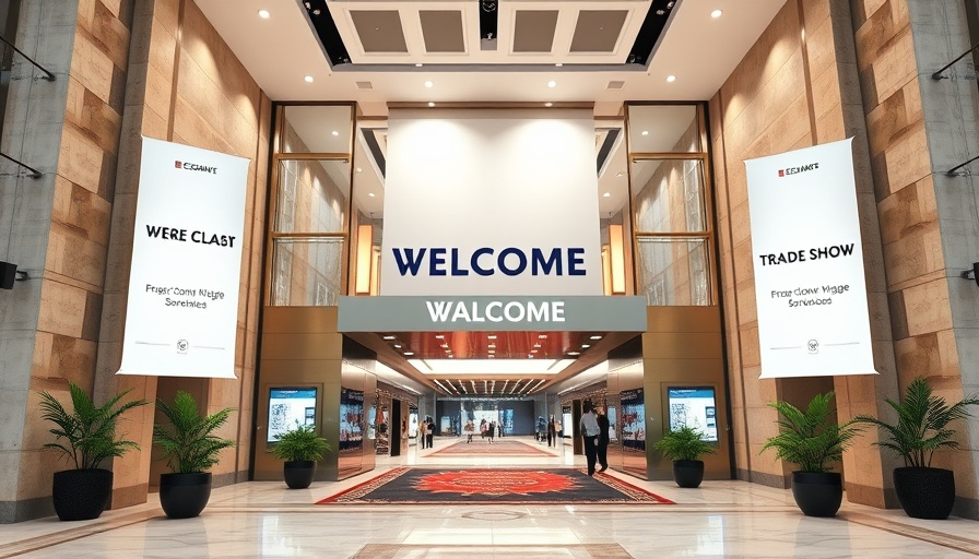 Auto finance summit entrance with welcoming signage.