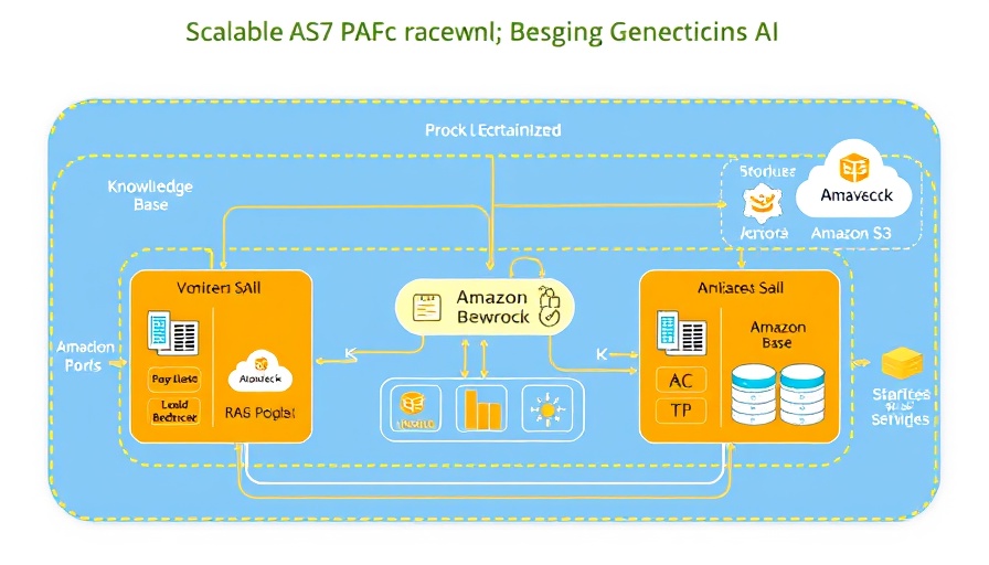 Diagram showing scalable containerized RAG-based generative AI applications architecture in AWS.