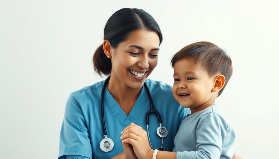 Healthcare worker and child symbolizing care amid healthcare workforce shortage.