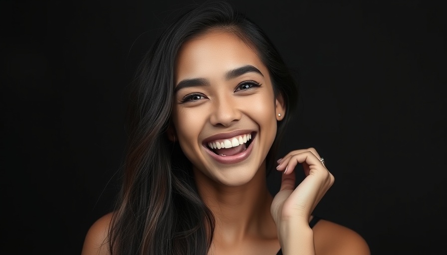 Black and white portrait of a smiling young woman.