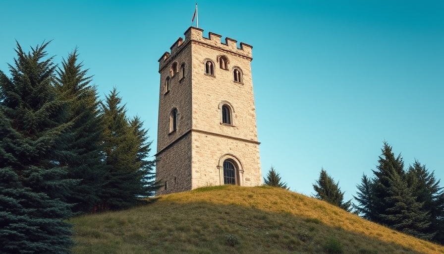 Historic tower in Berkshires under a clear sky.