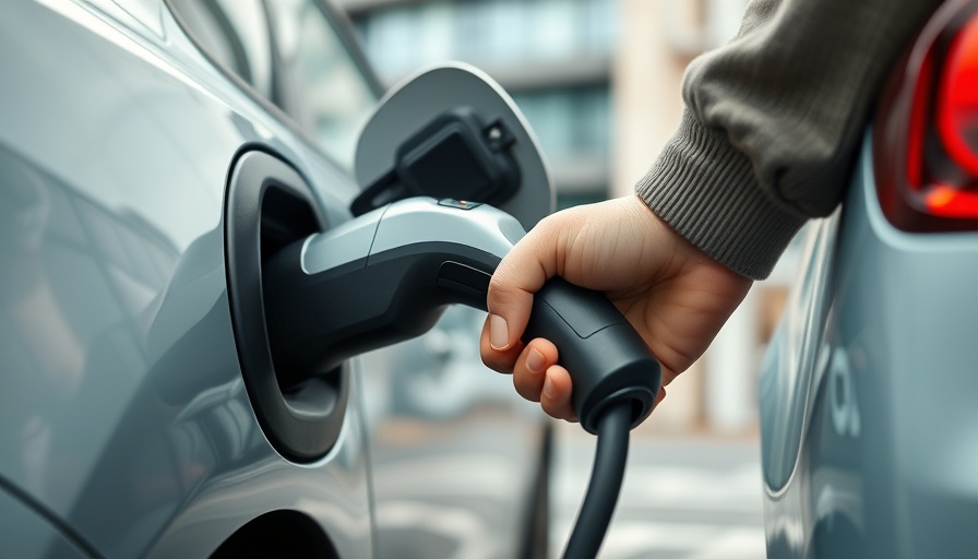 EV auction sales record: electric car being charged