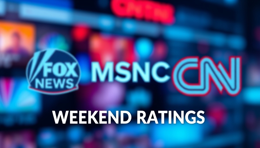 Evening Cable News Ratings logos for Fox News, MSNBC, and CNN.