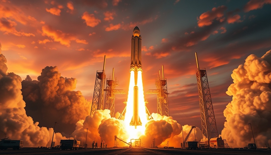 SpaceX Starship launching at sunset during flight tests.
