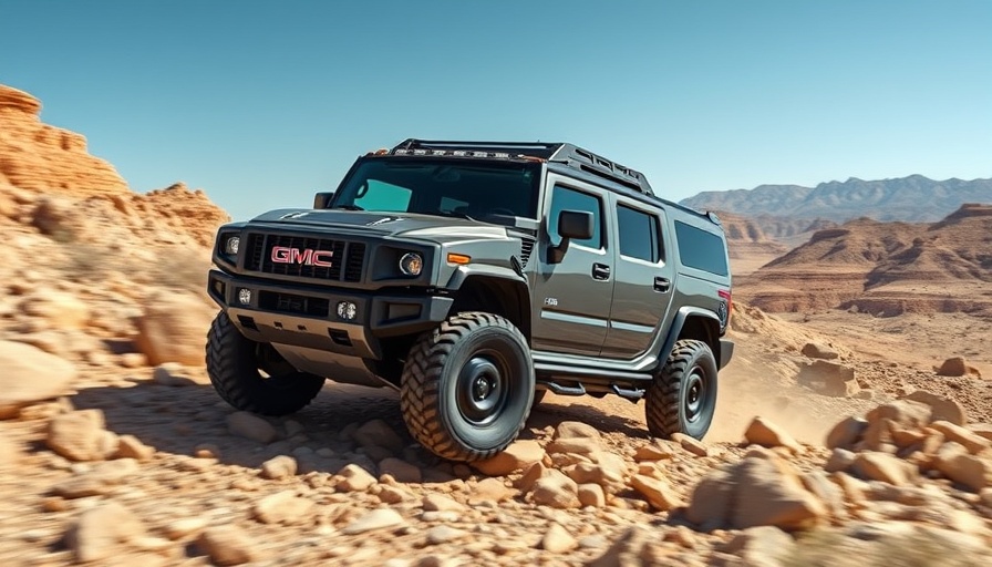 2026 GMC Hummer EV showcasing off-road performance in desert.
