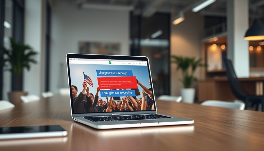 Modern office setting showing political campaign insights for brand strategies.