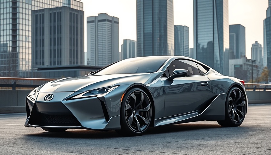 Sleek 2026 Lexus RZ electric vehicle in modern cityscape