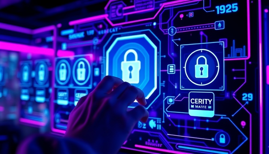 Vibrant depiction of automotive cybercrime with digital security icons.