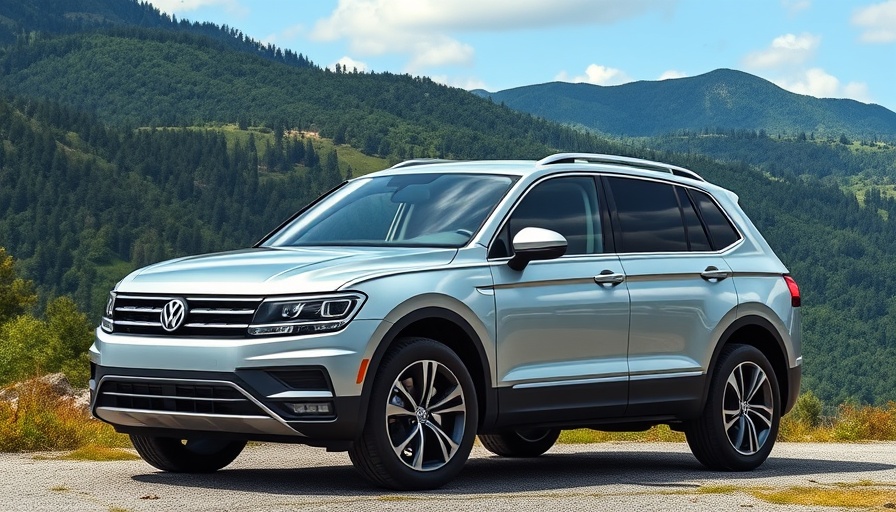 2026 Volkswagen Tiguan in scenic mountain landscape.