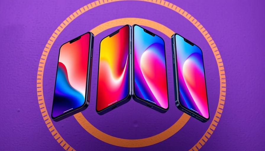 Vibrant folding phones 2025 on colorful background