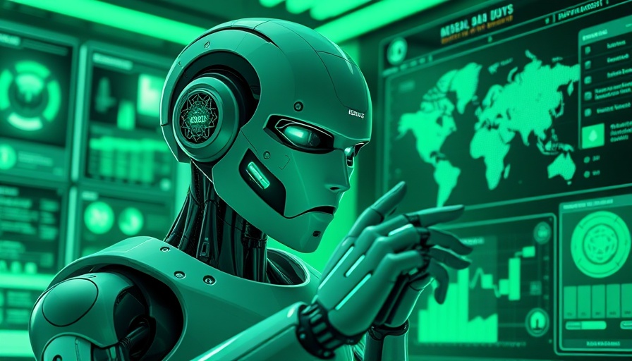 Futuristic robot uses Intel GPUs in AI workstation environment