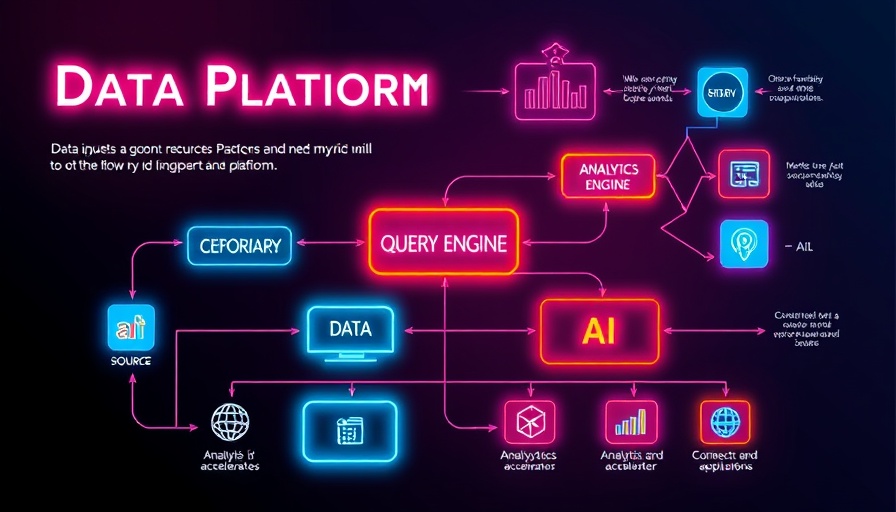 Stylized flowchart illustrating AI bottlenecks data access.