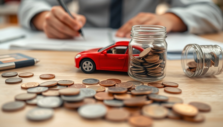 New Vehicle Affordability Impact of Tariffs illustrated with toy car and coins.