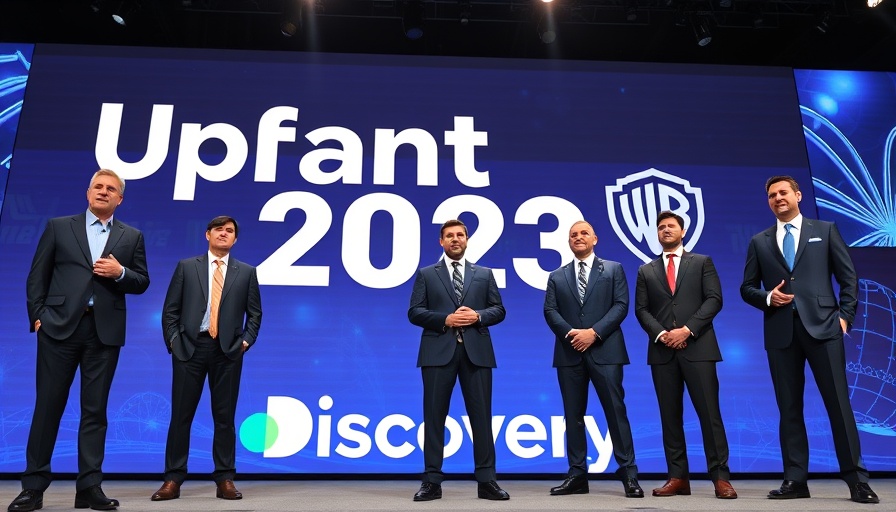 Executives on stage at Warner Bros. Discovery Upfront 2023.