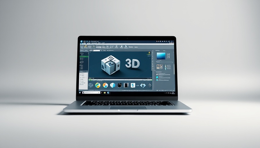 Dell AI on-premises deployment shown on a modern laptop with 3D modeling software.