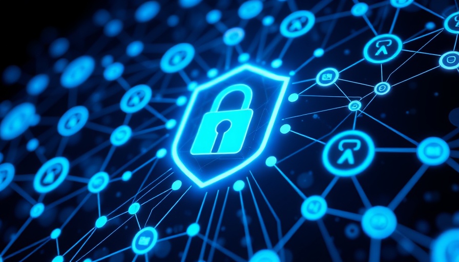 AI platform security network with digital connectivity icons