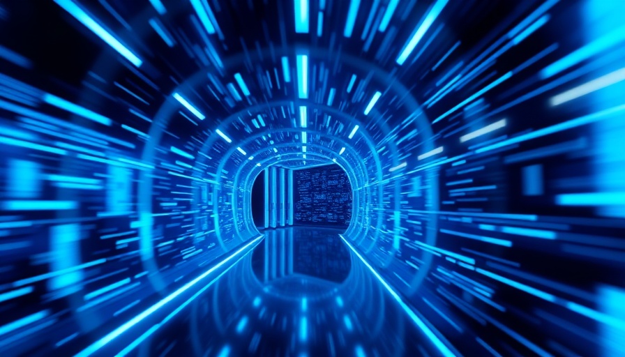 Futuristic blue corridor representing cloud trends for businesses