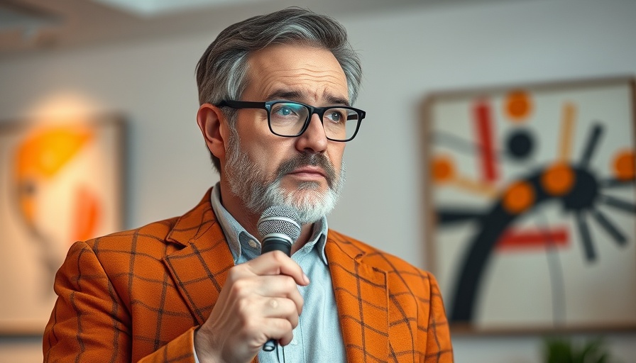 Middle-aged man discussing Cerebras Supernova AI Innovations.