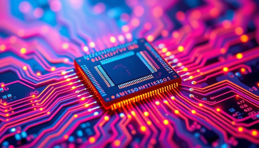 Pixel art chip illustrating AI energy consumption and emissions.