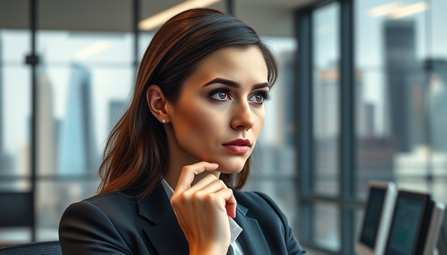 Chief risk officer pondering AI fraud threats in office setting.