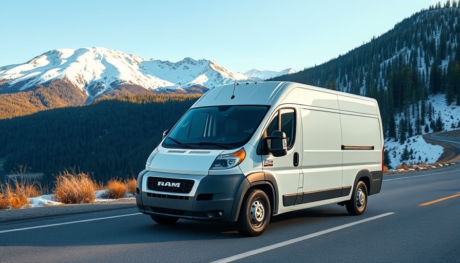 RAM ProMaster 2500 for Van Life, mountain road with scenic view