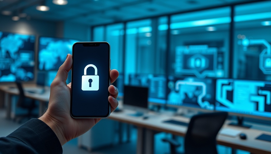 Secure AI platform interface on smartphone in office, Runtime Platform for Confident AI.