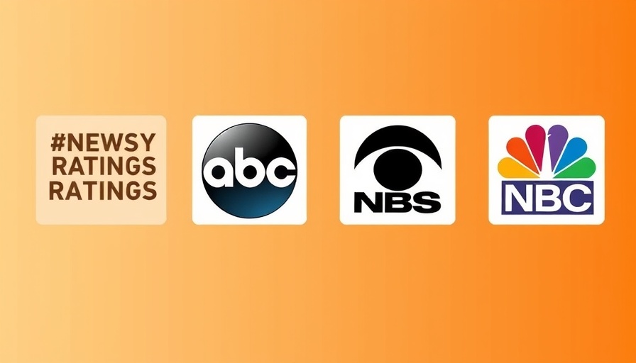 Network logos in four-panel design for May Sweeps Morning News Ratings Decline.