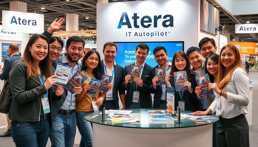 Atera IT Autopilot team at tech conference booth.