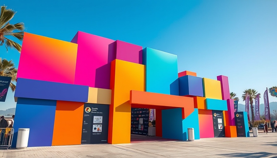 Google I/O 2025 vibrant installation with geometric design.