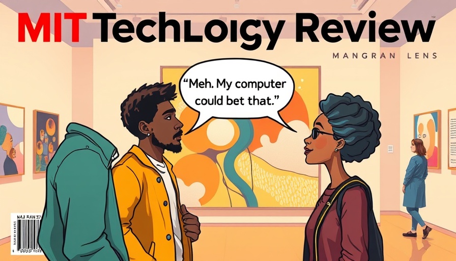 MIT Technology Review cover showcasing conversation on AI and art.