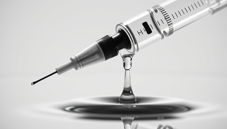 Aphranel MagiCCrystal CaHA Filler syringe with liquid droplet on surface