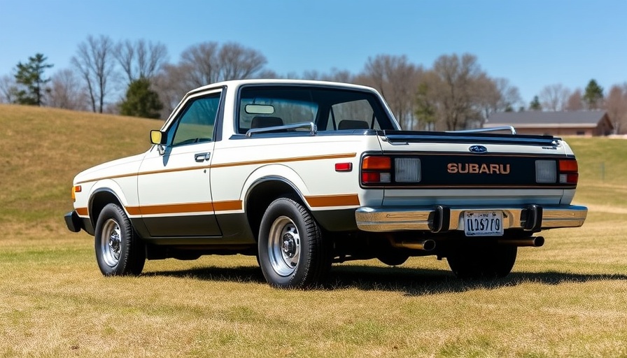 1978 Subaru BRAT pickup in vintage style under the sun.