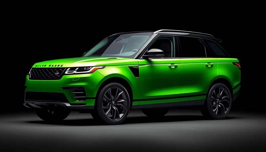 Sleek green high-performance luxury SUV in a studio setting.