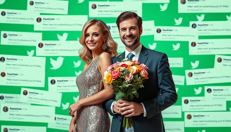 Illustration of two people with tweets behind them, relating to gene editing.