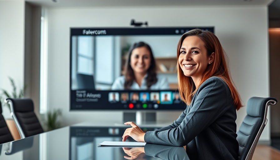 Google Beam video conferencing setup with smiling woman on screen.