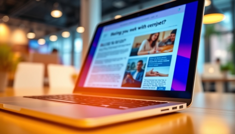Vibrant laptop screen displaying Google Gemini Chrome update article.